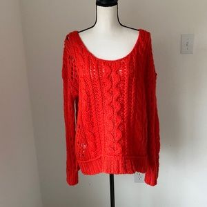 Free People Red Sweater / Size Medium